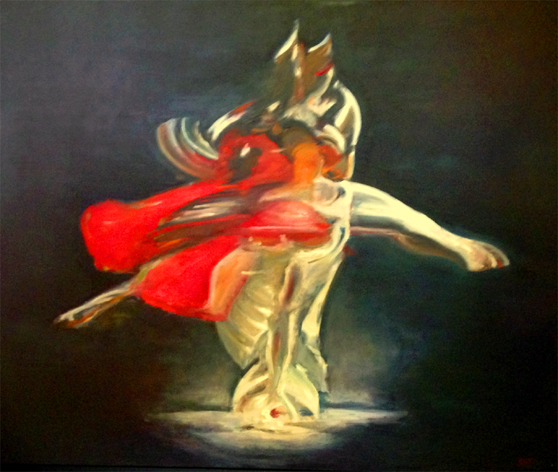 Danseurs de Tango - Huile sur toile